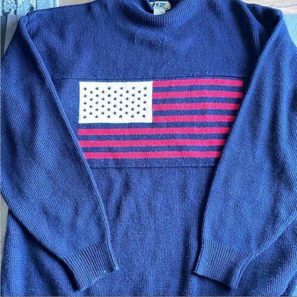 Navy American Flag Sweater - Picture 2 of 4